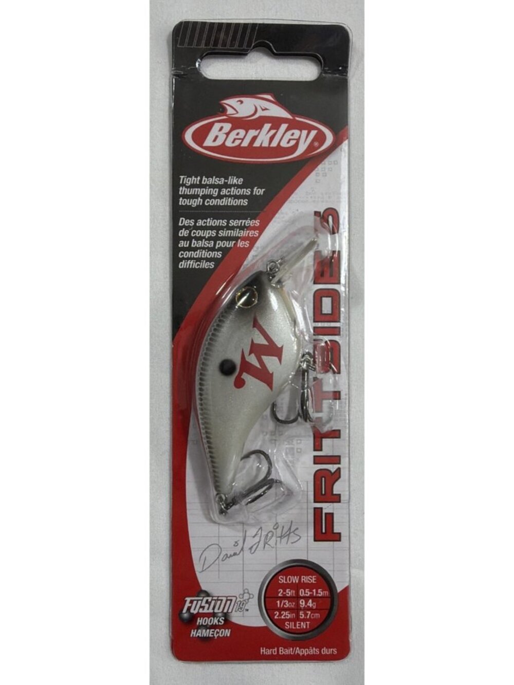 Berkley Frittside 5 Crankbait Silver Red Black 2.25in 1/3oz 2-5ft Depth